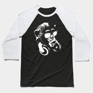 DJ Monkey White Baseball T-Shirt